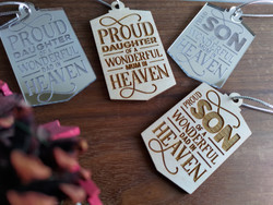 Memorial Christmas Ornament (Wood or Acrylic) - Heaven Lantern