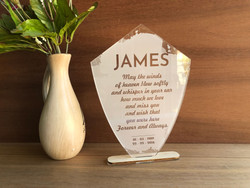 Memorial Keepsake Stand (Acrylic) - Personalisable Memorial Keepsake Stand (Acrylic) - Personalisable