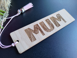 Bookmark (Wood) - Floral Mum/Nanna