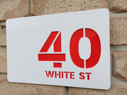 House Address and Number Sign (Acrylic) - Double-layered - Personalisable House Address and Number Sign (Acrylic) - Double-layered - Personalisable