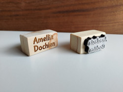 Name Rubber Stamp (Wood) - Personalisable