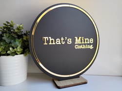 3D Business Logo Disc Sign with Stand - (Acrylic) -  Personalisable 3D Business Logo Disc Sign with Stand - (Acrylic) -  Personalisable