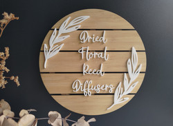 Shiplap Style Business Logo Disc Sign - (Wood & Acrylic) -  Personalisable