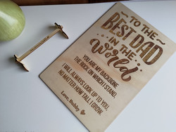 Father's Day Sign (Wood) - Best Dad in the World