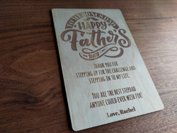 Step Father's Day Sign (Wood) - Bonus Dad