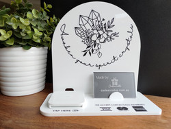 Arch-Shaped Logo and Square Reader Holder Stand - (Acrylic) -  Personalisable Arch-Shaped Logo and Square Reader Holder Stand - (Acrylic) -  Personalisable