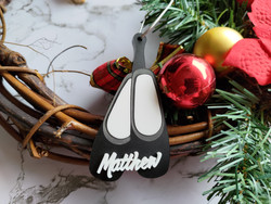 Multilayered Christmas Ornament (Acrylic) - Ballet Slippers - Personalisable Multilayered Christmas Ornament (Acrylic) - Ballet Slippers - Personalisable