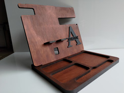 Bedside Docking Station / Phone & Accessories NightStand (Wood) - Deluxe Edition (Personalisable) Bedside Docking Station / Phone & Accessories NightStand (Wood) - Deluxe Edition (Personalisable)