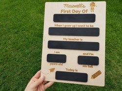 First and Last Day of School Board Set (Wood) - Personalisable