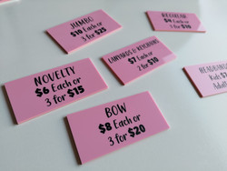 Price Tags (Acrylic) - Personalised