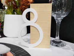 Table Number (Acrylic & Wood) - Modern and Natural Table Number (Acrylic & Wood) - Modern and Natural