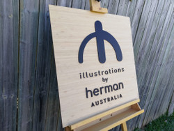 3D Business Logo Square Sign - (Wood & Acrylic) -  Personalisable 3D Business Logo Square Sign - (Wood & Acrylic) -  Personalisable