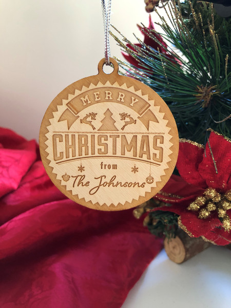 Christmas Ornament (Wood) - Merry Christmas From The - Personalisable