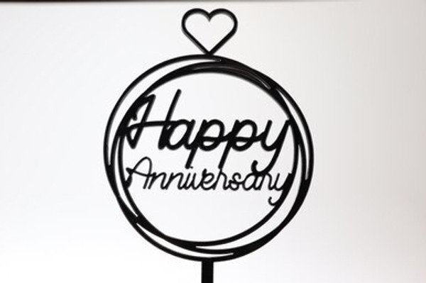 Cake Topper (Acrylic) - Happy Anniversary