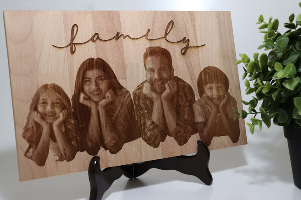 Gift Plaque (Wood) - Family Photo - Personalisable