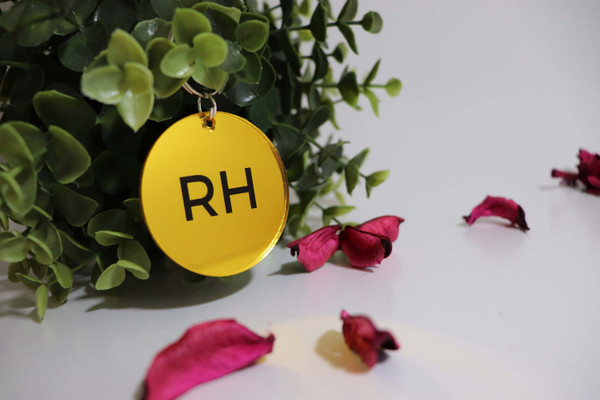 Keyring (Acrylic) - Round Monogram - Personalised