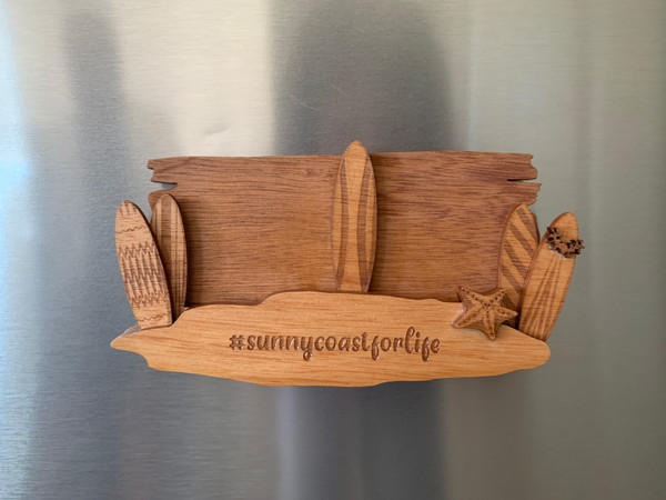 Multi-Layered Magnet Photo Holder (Wood) - Personalisable