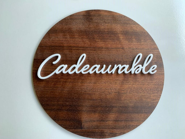 3D Business Logo Disc Sign - Flatlay Option - (Wood & Acrylic ) -  Personalisable