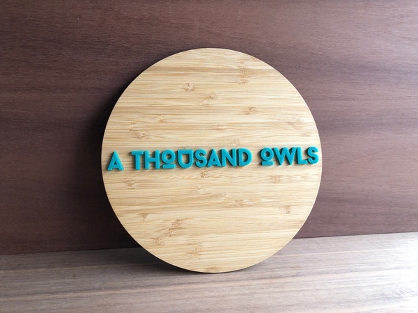 3D Business Logo Disc Sign - Flatlay Option - (Wood & Acrylic ) -  Personalisable
