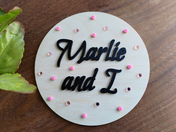 3D Business Logo Disc Sign - Flatlay Option - (Wood & Acrylic ) -  Personalisable