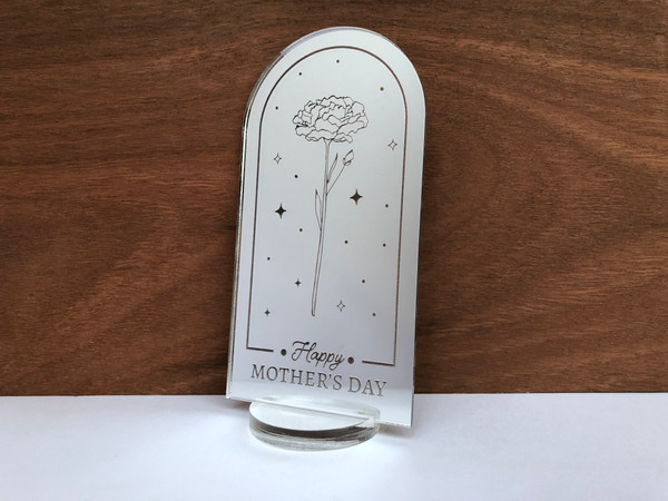 Rose Dome Mother's Day Stand (Mirror Acrylic) - Personalisable