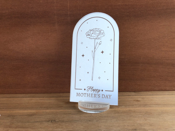 Rose Dome Mother's Day Stand (Mirror Acrylic) - Personalisable