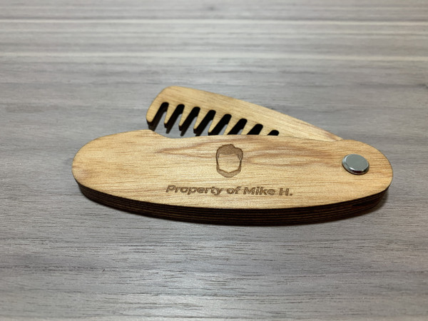 Hair and Beard Comb (Wood) - Father's Day Edition