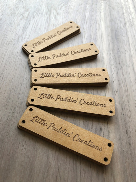 Custom Labels  - Little Puddin' Creations (Washable Paper Fabric/Vegan Faux Leather)
