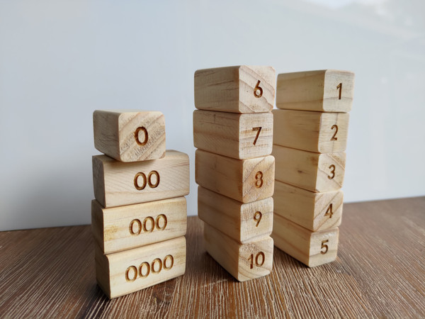 Size Rubber Stamps - 0000 to 10 (Wood) - Personalisable