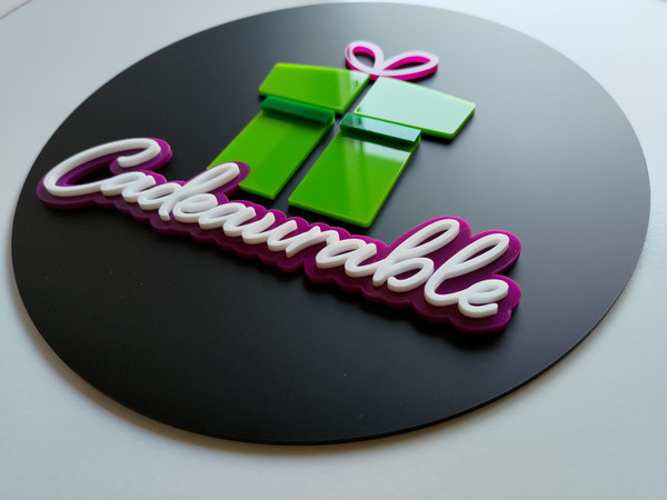 3D Business Logo Disc Sign - (Acrylic) -  Personalisable