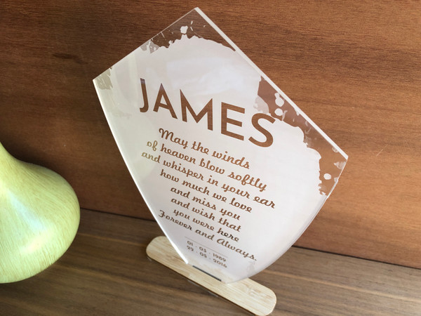 Memorial Keepsake Stand (Acrylic) - Personalisable
