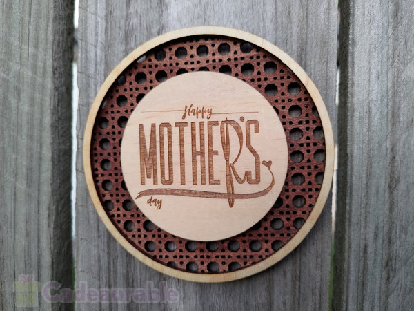 Rattan Mother's Day Sign (Wood) - Multi-layered