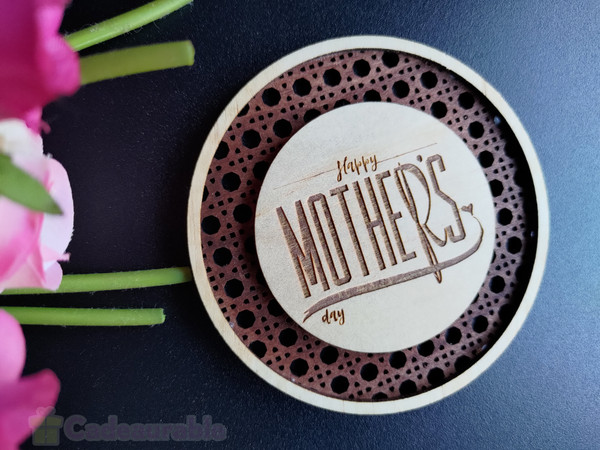 Rattan Mother's Day Sign (Wood) - Multi-layered