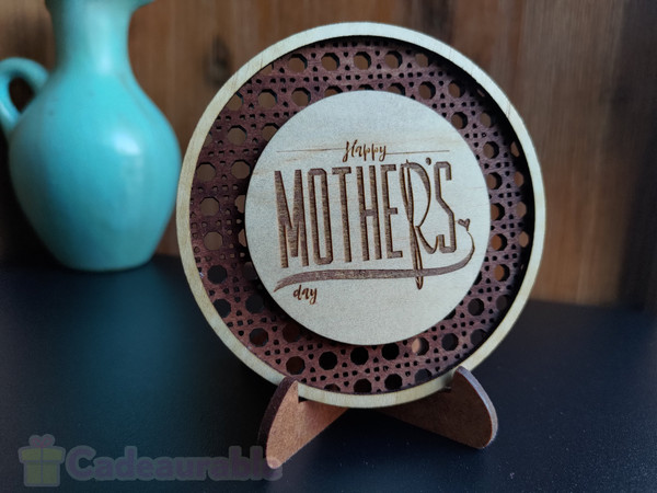 Rattan Mother's Day Sign (Wood) - Multi-layered