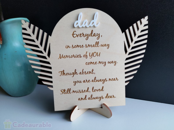Memorial Arch Keepsake with Quote (Wood) - Personalisable