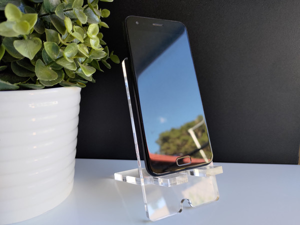 Phone Holder  (Acrylic) - Engraved Photo and Personalised Message