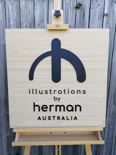 3D Business Logo Square Sign - (Wood & Acrylic) -  Personalisable