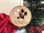 Christmas Pet Ornament (Wood) - Paw Power Solid - Personalisable