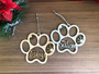 Christmas Pet Ornament (Wood) - Snowflake Paw Print - Personalisable