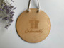 Engraved Business Logo Disc Sign For Hanging - (Wood) -  Personalisable