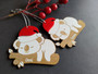 Christmas Ornament (Wood) - Festive Koala - Personalisable