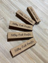 Rectangle Engraved Labels (Washable Paper Fabric/Vegan Faux Leather)