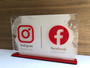Twin Business Social Media Plaque (Acrylic) -  Personalisable
