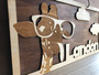 Cool Giraffe Name Sign (Wood) - Personalisable