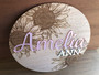 Round Name Sign - Sunflower (Wood & Acrylic) - Personalisable