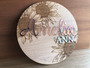 Round Name Sign - Sunflower (Wood & Acrylic) - Personalisable