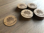Round Engraved Labels (Washable Paper Fabric/Vegan Faux Leather)