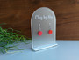 Earring Display Stand with Business Name (Acrylic) -  Personalisable