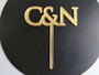 Cake Topper (Acrylic) - Elegant Initials
