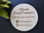 Engraved Business Name and Socials Disc Sign - Flatlay Option - (Wood) -  Personalisable
